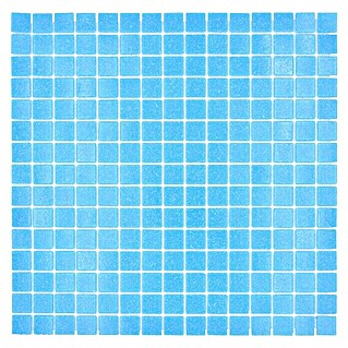Mozaïektegel vierkant glas Uni GM A 37P (32,7 x 30,5 cm, Turquoise/Blauw, Glanzend)