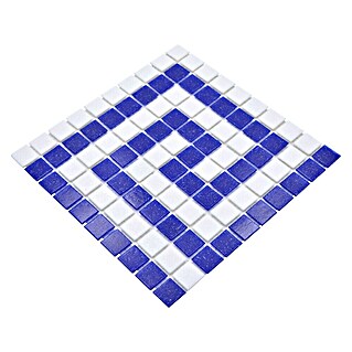 Mozaik pločica Quadrat Crystal GM BO 16P (21,7 x 21,7 cm, Plavo-bijele boje, Sjaj)