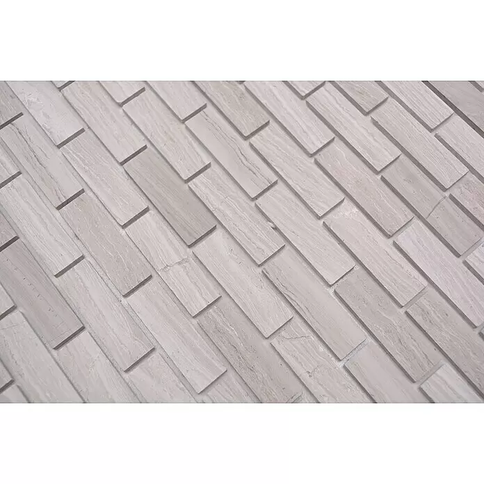 Selbstklebemosaik SAM 4NM72 - 30 x 30,5 cm, Grau, Glänzend - Detailaufnahme