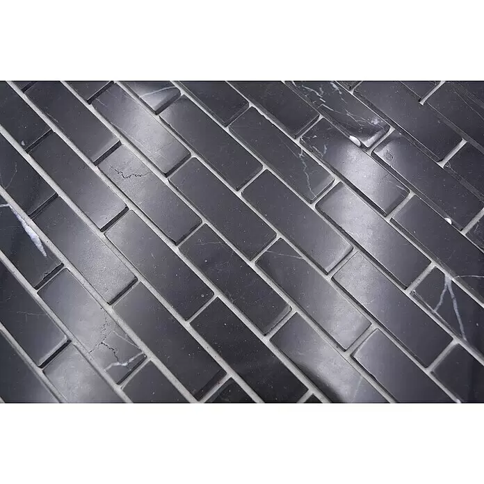 Selbstklebemosaik SAM 4NM82 - 30 x 30,5 cm, Schwarz, Glänzend - Detailaufnahme