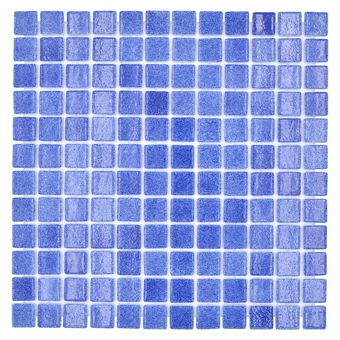 Mosaikfliese Eco Niebla VP508PUR - 31,6 x 31,6 cm, Meeresblau, Glänzend - Quadratische blaue Mosaikfliese für Badezimmer und Küche, ideal für dekorative Akzente und langlebige Oberflächen.