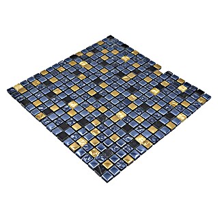 Mozaik pločica Crystal Mix XCM M650 (30 x 30 cm, Crno-zlatno, Sjaj)