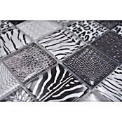 Mosaikfliese Crystal Wildlife XCM WL28 (29,8 x 29,8 cm, Grau/Schwarz, Glänzend) | BAUHAUS