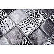 Mosaikfliese Crystal Wildlife XCM WL28 (29,8 x 29,8 cm, Grau/Schwarz, Glänzend) | BAUHAUS