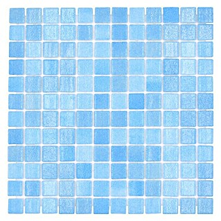Mosaikfliese Eco Niebla VP501PUR (31,6 x 31,6 cm, Blau/Türkis, Glänzend)