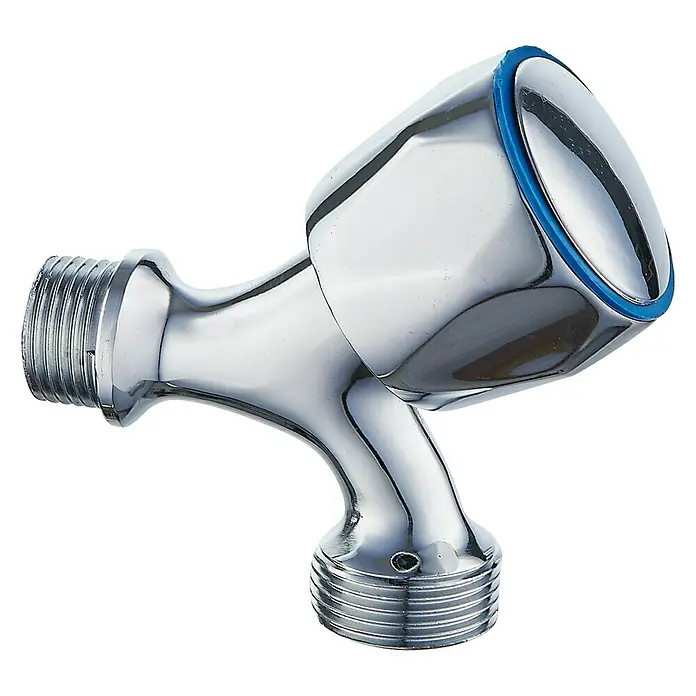 Grifo para lavadora - Rosca exterior: ¾'' × ½'', Cromado - Este brillante grifo cromado es un detalle funcional y estético para la cocina o el baño. Su robusta construcción promete longevidad.