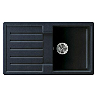 Atron Fregadero encastrable Ignis (49,6 x 85 cm, 1 cubeta, Acrílico, Negro, Mate)