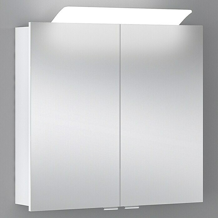 Camargue Orion LED-Spiegelschrank (B x H: 73 x 68 cm, Mit Beleuchtung, Spanplatte, Weiß)