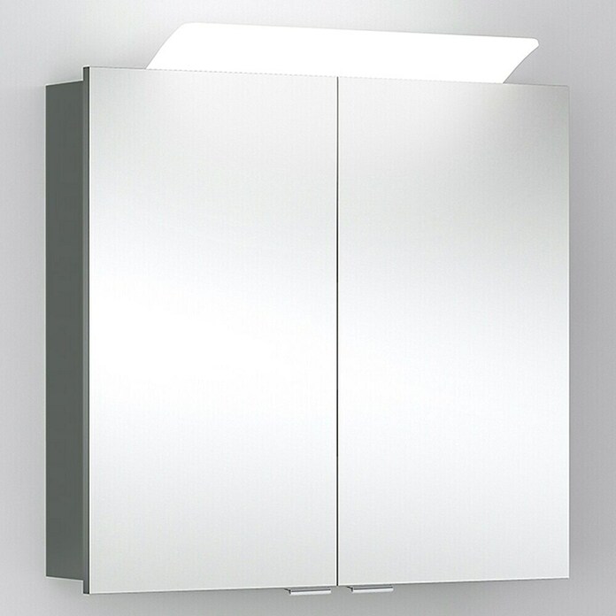 Camargue Orion LED-Spiegelschrank (B x H: 73 x 68 cm, Mit Beleuchtung, Spanplatte, Anthrazit)