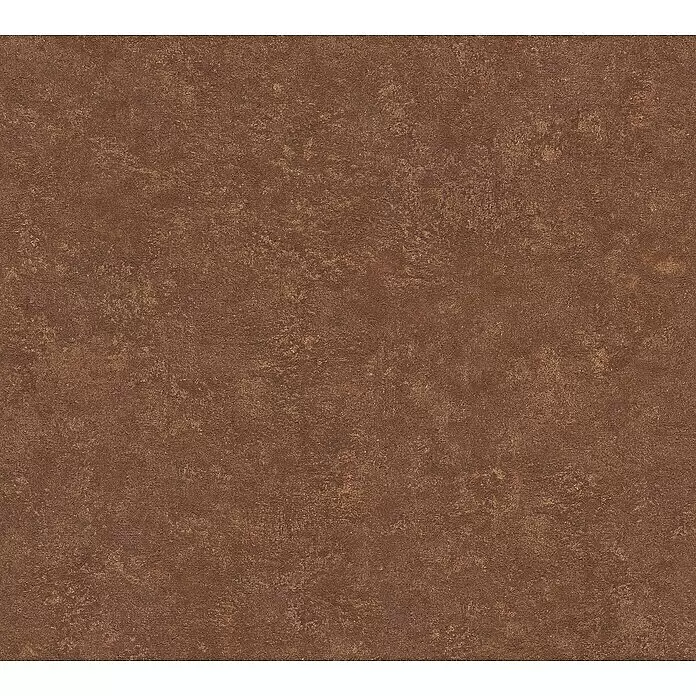 A.S. Création Industrial Vliestapete - Braun, Uni, 10,05 x 0,53 m - Braune, melierte Texturoberfläche.