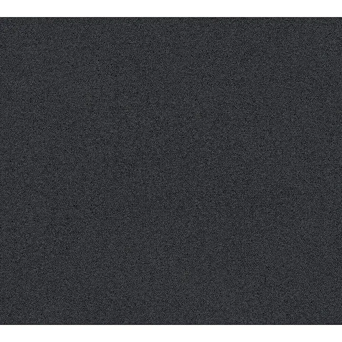 A.S. Création New Elegance Vliestapete - Schwarz, Uni, 10,05 x 0,53 m - Nahaufnahme eines eleganten, anthrazitfarbenen Stoffes, der sich ideal für hochwertige Bekleidung und stilvolle Polster eignet.