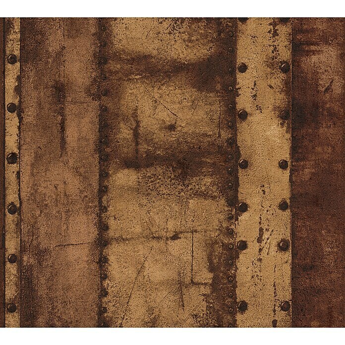 A.S. Création Industrial Vliestapete Patina (Rostbraun, Metalloptik, 10,05 x 0,53 m)