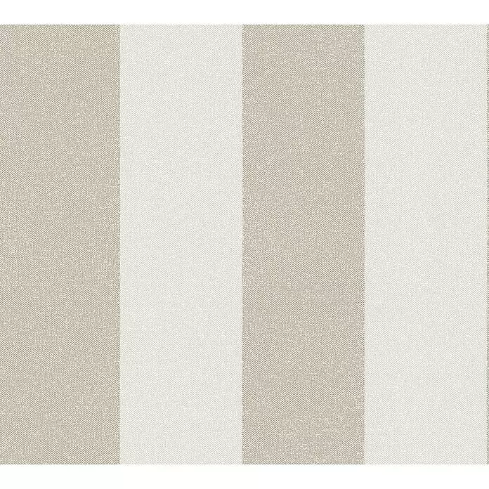 A.S. Création New Elegance Vliestapete Blockstreifen - Beige/Creme, Streifen, 10,05 x 0,53 m - Detailaufnahme