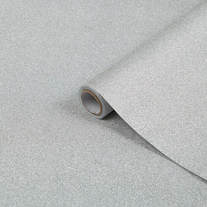D-c-fix Lámina de efecto metálico Glitter (200 x 67,5 cm, Plateado, Metálico, Autoadhesivo)