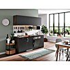 Respekta Cocina (195 cm, Con placa de dos fuegos, Gris)