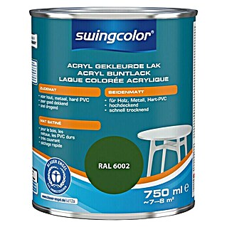 swingcolor Acryllak RAL 6002 Loofgroen (Loofgroen, 750 ml, Zijdemat)