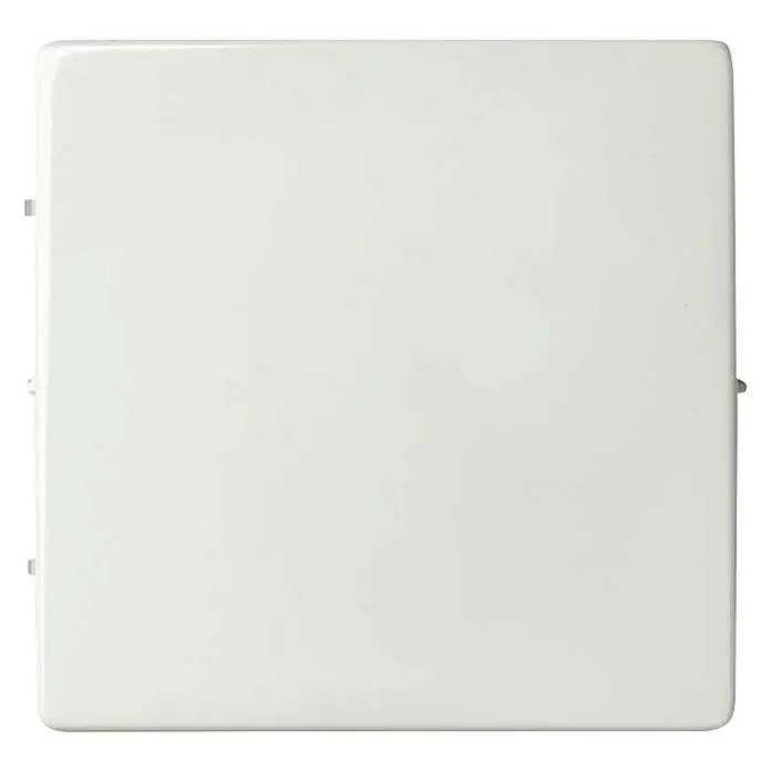 Simon 82 Mecanismo de conmutador Concept simple - Blanco, Plástico, IP20 - Primer plano de un interruptor de luz de plástico blanco con superficie lisa. Ideal para interiores modernos y fácil de usar.