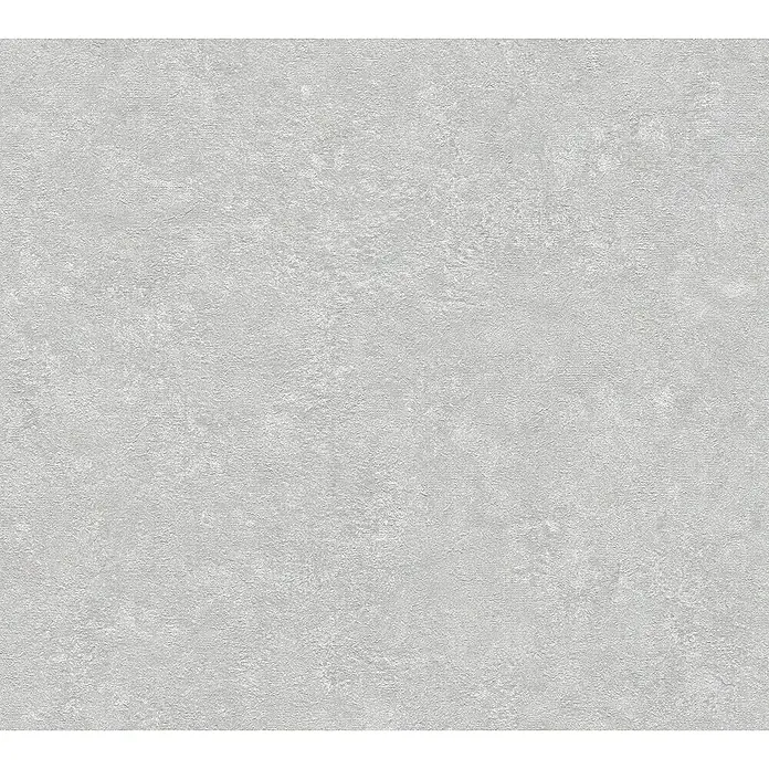 A.S. Création Industrial Vliestapete - Mittelgrau, Uni, 10,05 x 0,53 m - Eine detailreiche Nahaufnahme einer grauen Putzoberfläche, die eine subtile, strukturierte Textur für Hintergründe und Designelemente bietet.