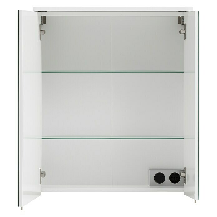 Schildmeyer LED-Spiegelschrank View (Breite: 60 cm, Energieeffizienzklasse: A++ bis A, Mit Beleuchtung, MDF, Weiß)