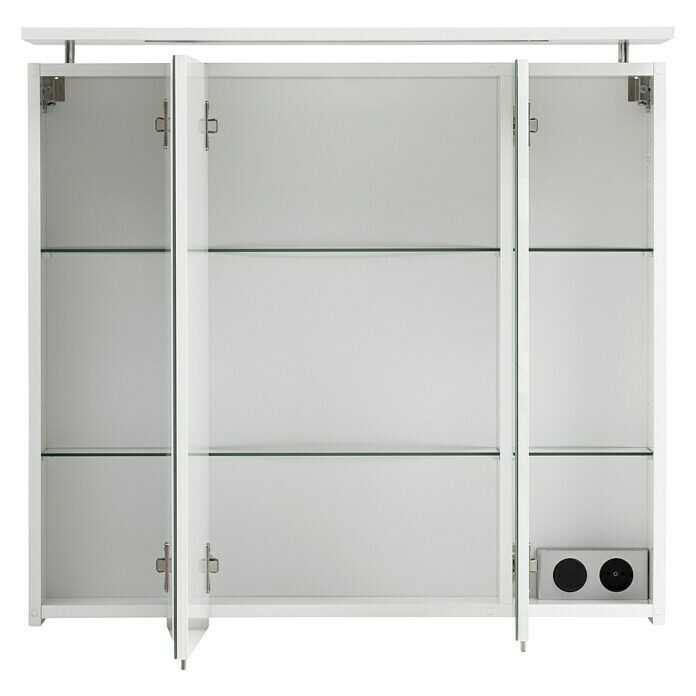 Schildmeyer LED-Spiegelschrank Beauty (B x H: 80 x 75 cm, Mit Beleuchtung,  MDF, Weiß) | BAUHAUS | Spiegelschränke