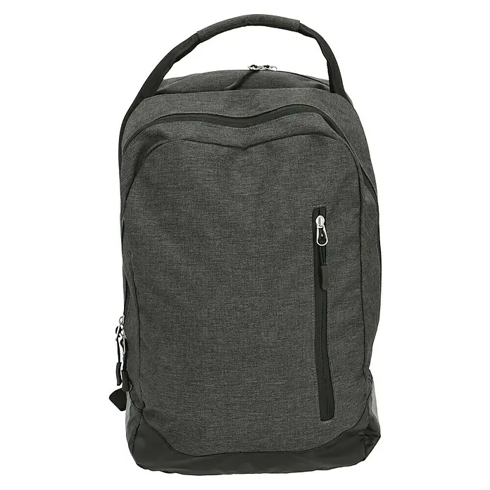 Gepäckträgertasche 2in1 - Volumen: 25 l, Schwarz - Grauer Rucksack mit Tragegriff und mehreren Reißverschlusstaschen für den täglichen Gebrauch, robust und stilvoll.