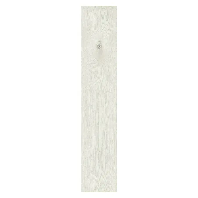 LOGOCLIC Hartvinylboden ElementPro Creamy Oak - 1.210 x 234 x 5 mm, Landhausdiele, Creamy Oak - Ein einzelnes Laminatbrett in einer hellen Holzoptik. Dieses Laminatbrett hat eine sehr feine Maserung und einen Ast.