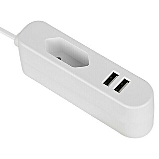 Voltomat Verlängerungskabel mit USB (Weiß, 1,4 m, Max. Anschlussleistung: 575 W)