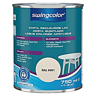 swingcolor Acryllak RAL 9001 Crème (Crèmewit, 750 ml, Glanzend)