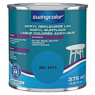 swingcolor Acryllak RAL 5015 Hemelsblauw (Hemelsblauw, 375 ml, Glanzend)
