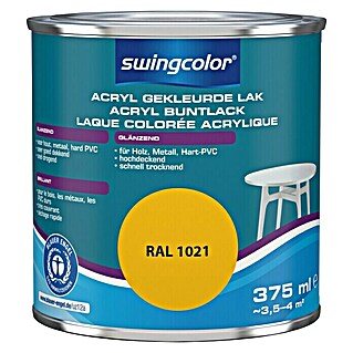 swingcolor Acryllak RAL 1021 Koolzaadgeel (Koolzaadgeel, 375 ml, Glanzend)