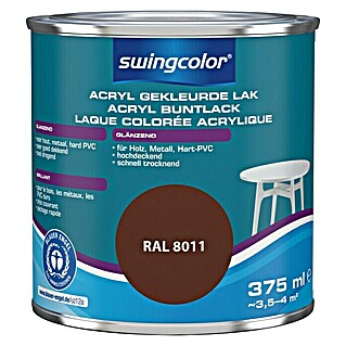 swingcolor Acryllak RAL 8011 Notenbruin (Notenbruin, 375 ml, Glanzend)