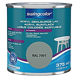 swingcolor Kleurlak RAL 7001 Zilvergrijs (Zilvergrijs, 375 ml, Glanzend)