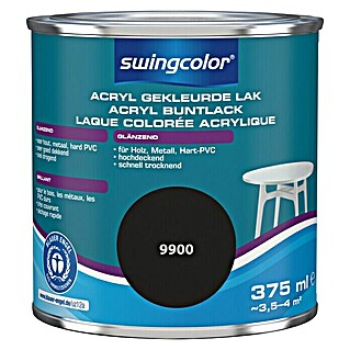 swingcolor Acryllak 9900 Zwart (Zwart, 375 ml, Glanzend)