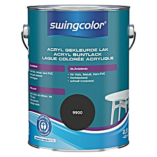 swingcolor Kleurlak 9900 Zwart (Zwart, 2,5 l, Glanzend)