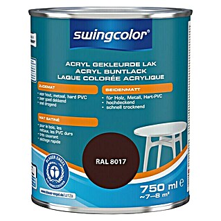 swingcolor Acryllak RAL 8017 Chocoladebruin (Chocoladebruin, 750 ml, Zijdemat)