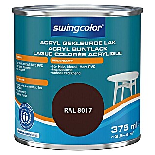 swingcolor Acryllak RAL 8017 Chocoladebruin (Chocoladebruin, 375 ml, Zijdemat)