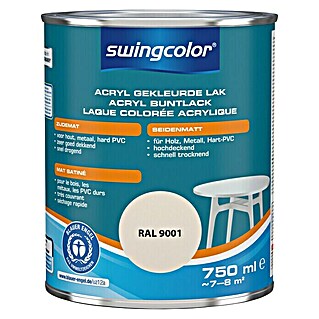 swingcolor Acryllak RAL 9001 Crèmewit (Crèmewit, 750 ml, Zijdemat)