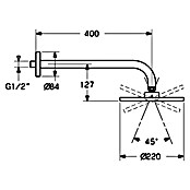 Hansa Jet Kopfbrausen-Set (Durchmesser: 22 cm, 12 l/min, Chrom) | BAUHAUS