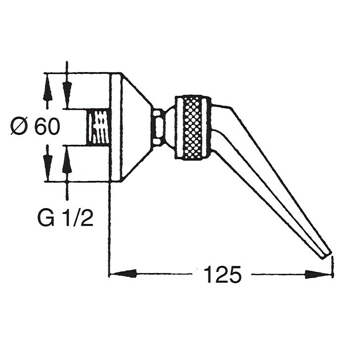 Hansa Jet Kopfbrause (12,5 cm, 49,8 l/min, Anzahl Funktionen: 1 Stk., Chrom) | BAUHAUS