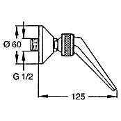 Hansa Jet Kopfbrause (12,5 cm, 49,8 l/min, Anzahl Funktionen: 1 Stk., Chrom) | BAUHAUS