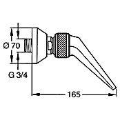 Hansa Jet Kopfbrause (16,5 cm, 70,2 l/min, Anzahl Funktionen: 1 Stk., Chrom) | BAUHAUS