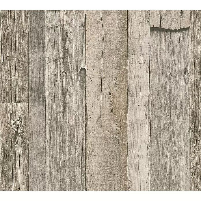A.S. Création Elements Vliestapete Holz - Beige/Schwarz, Holzoptik, 10,05 x 0,53 m - Detailaufnahme