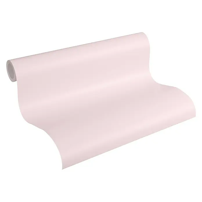 A.S. Création New Life Vliestapete - Rosa, Uni, 10,05 x 0,53 m - Eine Rolle sanftrosa Tapete, die sich elegant entrollt und einen subtilen Farbakzent für jeden Raum bietet.