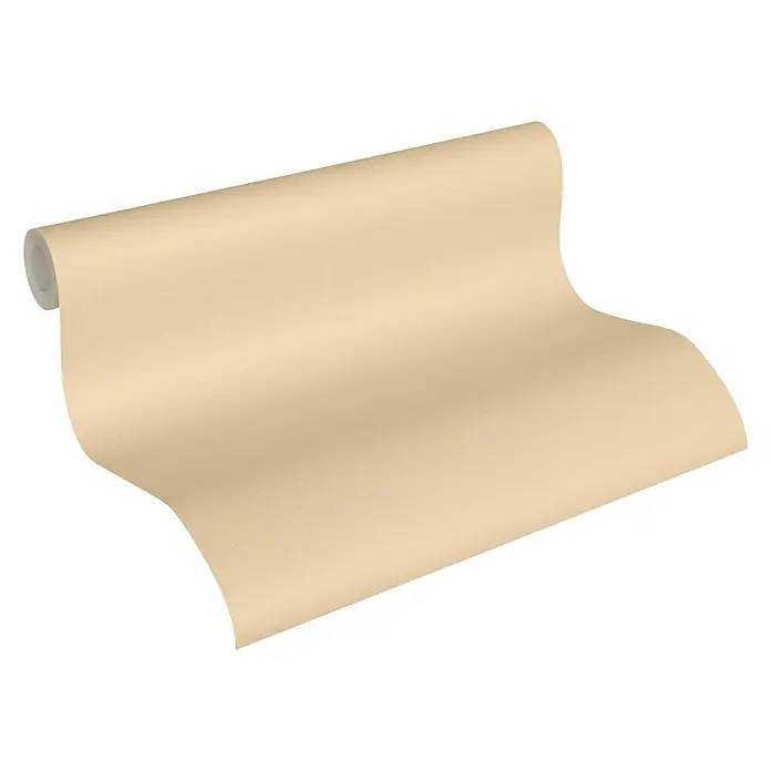 A.S. Création New Life Vliestapete - Mittelbeige, Uni, 10,05 x 0,53 m - Eine Rolle einfarbiger, hellbeiger Tapete. Perfekt für ein subtiles, elegantes Wanddesign, das jedem Raum Wärme und Ruhe verleiht.