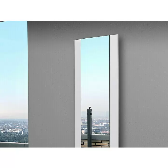 Szagato Designheizkörper Singapur - B x H: 470 x 1.200 mm, Wärmeleistung bei Vorlauftemperatur von 75 °C (D: 50): 799 W, Weiß, Ohne Handtuchhalter - Stimmungsaufnahme