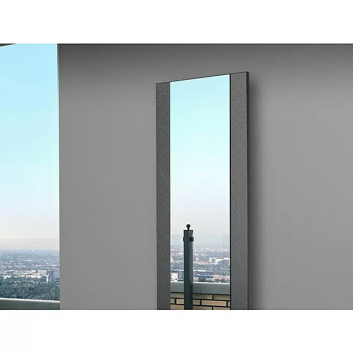 Szagato Designheizkörper Singapur - B x H: 470 x 1.200 mm, Wärmeleistung bei Vorlauftemperatur von 75 °C (D: 50): 799 W, Moonstone-Grau, Ohne Handtuchhalter - Stimmungsaufnahme