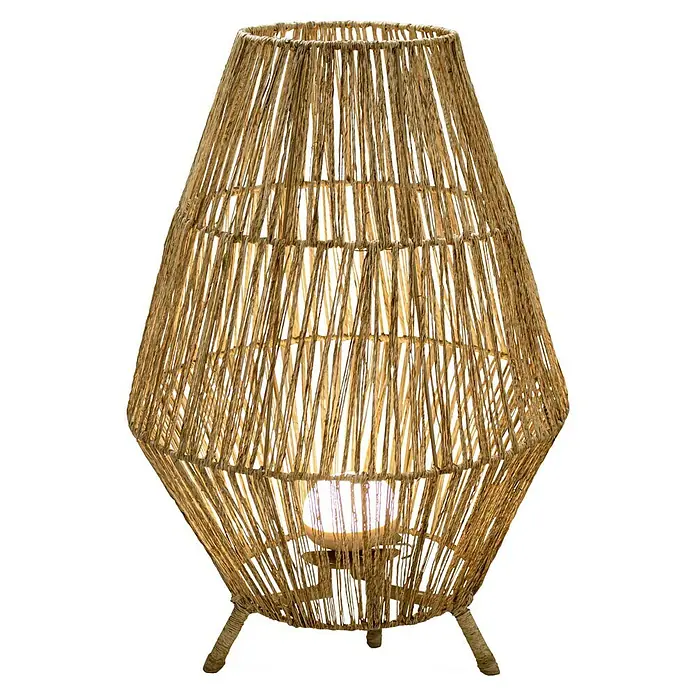 New Garden Sisine Außenstehleuchte Sisine - B x H: 48 x 72 cm - Elegante Tischleuchte mit einem Lampenschirm aus Naturfasern, die ein warmes, einladendes Licht verbreitet. Perfekt für gemütliche Abende.