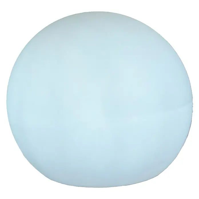 New Garden Solar-Dekoleuchte Buly - Durchmesser: 50 cm, IP65 - Ein kugelförmiger, blassblauer Leuchtkörper, der sanftes Licht abstrahlt und eine beruhigende Atmosphäre schafft.