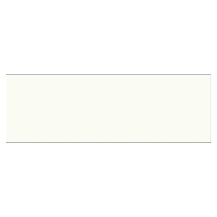 Revestimiento de pared - 30 x 90 cm, Blanco, Brillante, Espesor: 8,7 mm - Bloque blanco rectangular con una textura sutil, ideal para proyectos de diseño o superposición de texto sobre fondo oscuro.