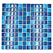 Mozaik pločica Quadrat Crystal XCM 8285  (32,7 x 30,2 cm, Plave boje, Sjaj) | BAUHAUS